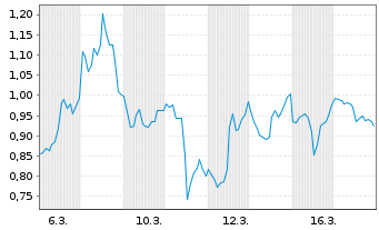 Chart Mini Future Short Tesla - 1 Monat