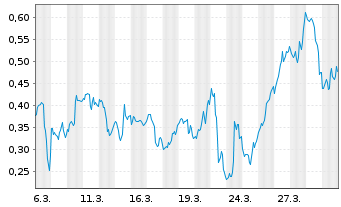 Chart Mini Future Short Palantir - 1 Month