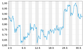 Chart Mini Future Short Salesforce.com - 1 Monat