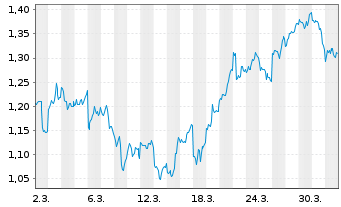 Chart Mini Future Short Baidu - 1 Monat