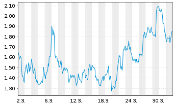 Chart Mini Future Short Bloom Energy - 1 Monat