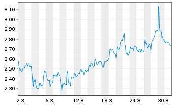 Chart Mini Future Short secunet - 1 Monat