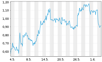 Chart Mini Future Short RWE - 1 Monat