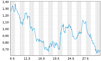 Chart Mini Future Short RWE - 1 Monat