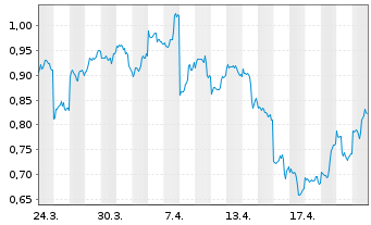 Chart Mini Future Short Alibaba - 1 Monat