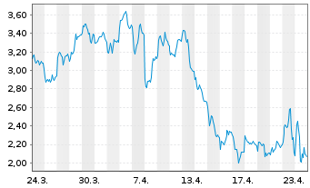 Chart Mini Future Short Adyen - 1 Monat