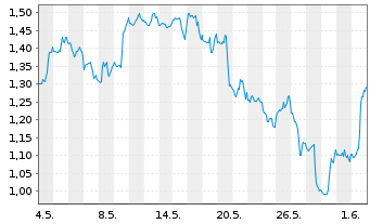 Chart Mini Future Short Nike - 1 Monat