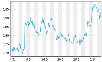 Chart Mini Future Short Realty Income - 1 Monat