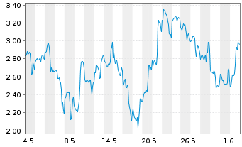 Chart Mini Future Long Bloom Energy - 1 Monat