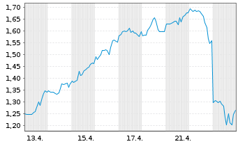Chart Mini Future Long IBM - 1 Monat