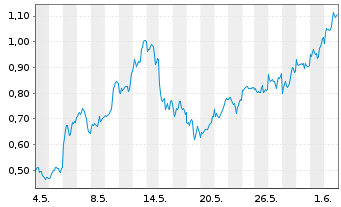 Chart Mini Future Long BHP - 1 Monat
