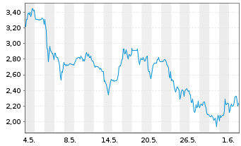 Chart Mini Future Long Petroleo Brasileiro - 1 Monat