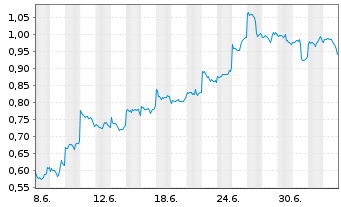 Chart Mini Future Short Alibaba - 1 Month