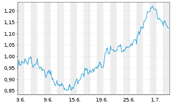 Chart Mini Future Short freenet - 1 Month