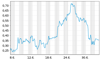 Chart Mini Future Short Palantir - 1 Month