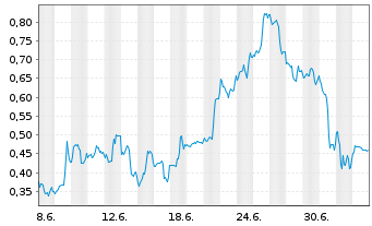 Chart Mini Future Short Palantir - 1 Month