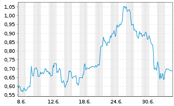 Chart Mini Future Short Palantir - 1 Month