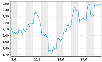 Chart Mini Future Short Volkswagen - 1 Month