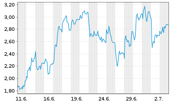 Chart Mini Future Long 2G Energy - 1 Monat