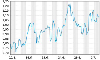 Chart Mini Future Short NIO - 1 Month