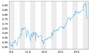 Chart Mini Future Short Delivery Hero - 1 Monat
