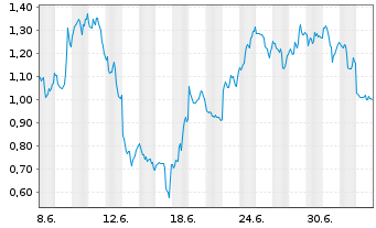 Chart Mini Future Short Pan American Silver - 1 Month