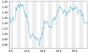 Chart Mini Future Short Pan American Silver - 1 Month