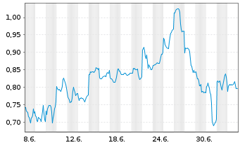 Chart Mini Future Short Baidu - 1 Monat