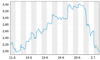 Chart Mini Future Short BYD - 1 Monat