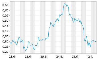 Chart Mini Future Short Palantir - 1 Month