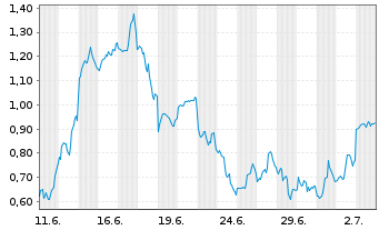 Chart Mini Future Long Pan American Silver - 1 Month
