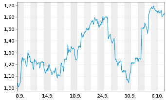 Chart Mini Future Long Tesla - 1 Monat