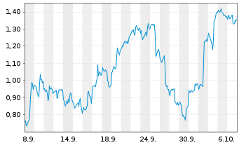 Chart Mini Future Long Tesla - 1 Monat