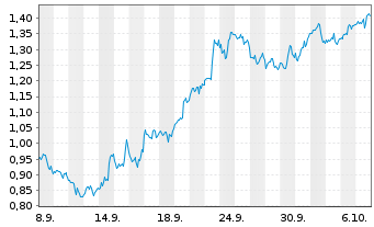 Chart Mini Future Long Palantir - 1 Month