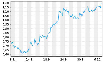 Chart Mini Future Long Palantir - 1 Month