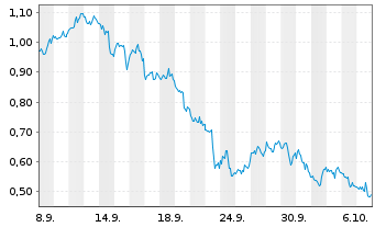Chart Mini Future Short Palantir - 1 Month