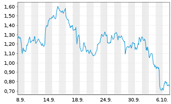 Chart Mini Future Short Broadcom - 1 Monat