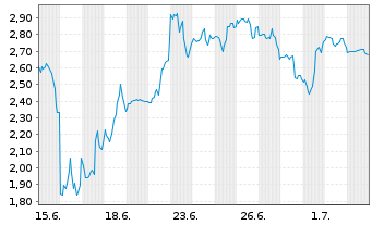 Chart Mini Future Short SPACE X - 1 Month