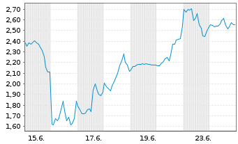 Chart Mini Future Short SPACE X - 1 Monat
