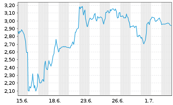 Chart Mini Future Short SPACE X - 1 Month