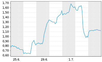 Chart Mini Future Long Tesla - 1 Monat