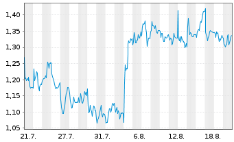 Chart Mini Future Short DHL Group - 1 Monat