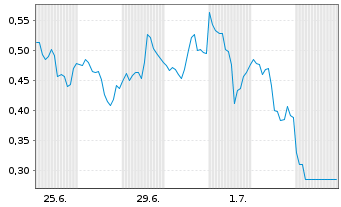 Chart Mini Future Short Barrick Mining - 1 Monat