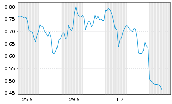 Chart Mini Future Short Pan American Silver - 1 Month