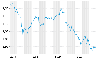 Chart Mini Future Short Berkshire Hathaway - 1 Monat