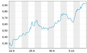 Chart Mini Future Short FinTech Group - 1 Month
