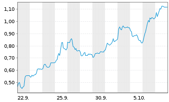 Chart Mini Future Short FinTech Group - 1 Month