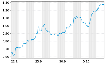 Chart Mini Future Short FinTech Group - 1 Month
