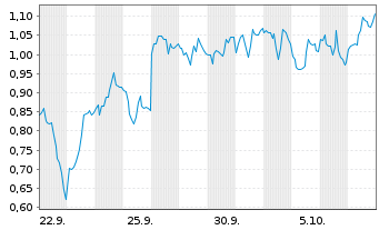 Chart Mini Future Short Pan American Silver - 1 Month