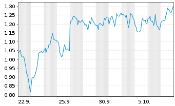 Chart Mini Future Short Pan American Silver - 1 Month